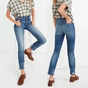 Madewell Slim Straight Jeans: Distressed Button-Front Edition